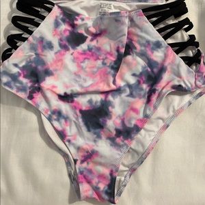 PINK high waisted swimsuit bottoms